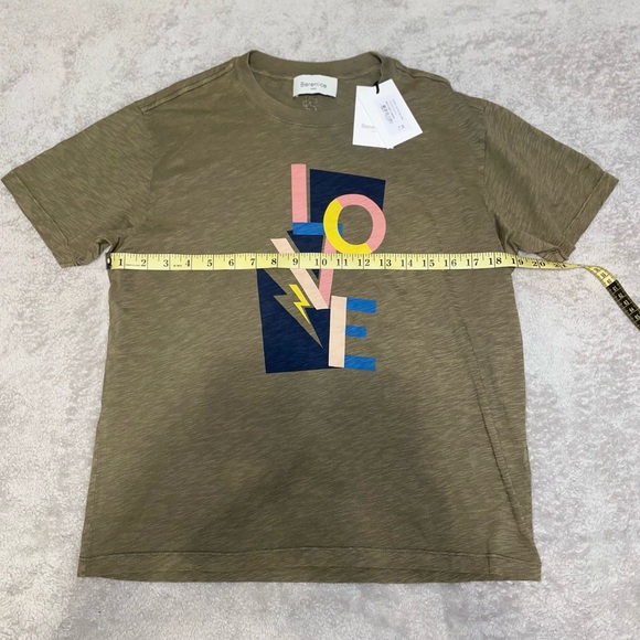 Berenice - WM TSHIRT COL RD MC LOVE / 13EYMIRZATS / MILITARY GREEN / NWT - Picture 3 of 7